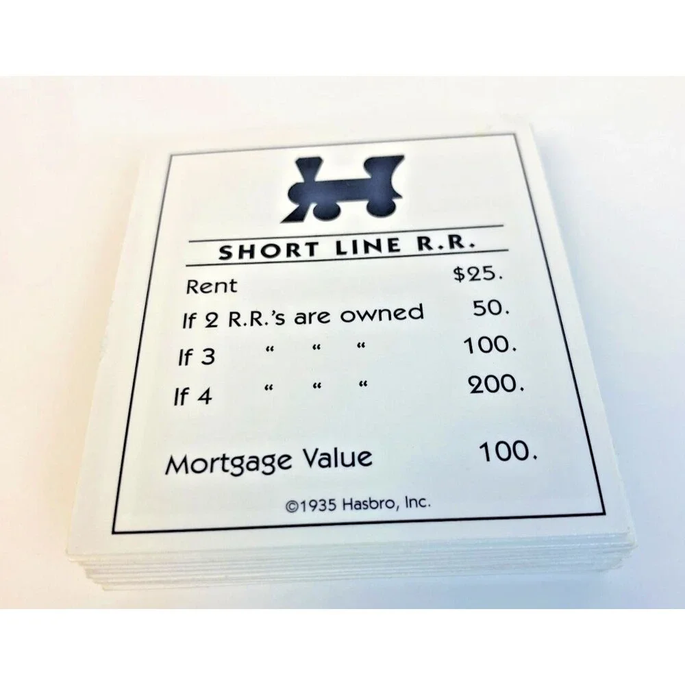 MONOPOLY PROPERTY CARDS - FULL SET FROM VINTAGE MONOPOLY GAME